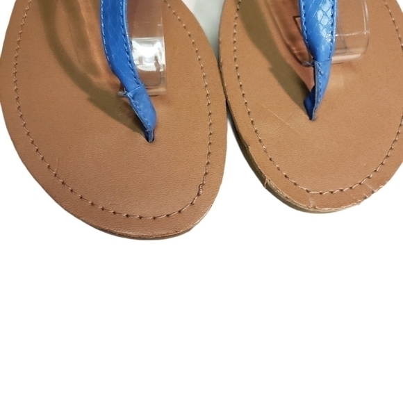 Loft Blue Sandals Size 8‎ Snakeskin Pattern Silverstone - Picture 10 of 12